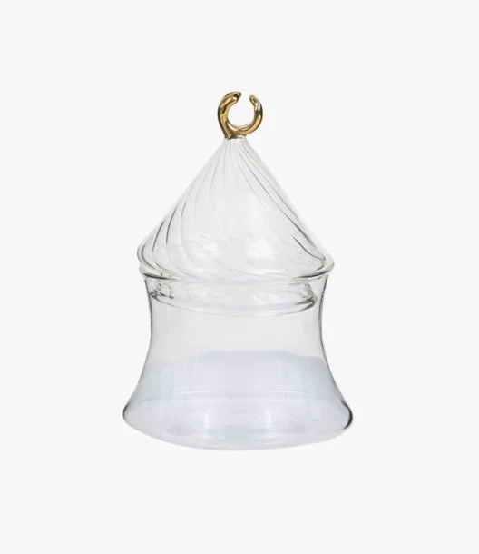 Handblown Glass Crescent Jar (M) by Silsal