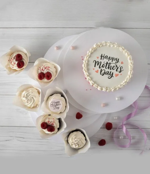 Happy Mother's Day Dessert Box Mini Cake + 2 Cupcakes by Cake Social