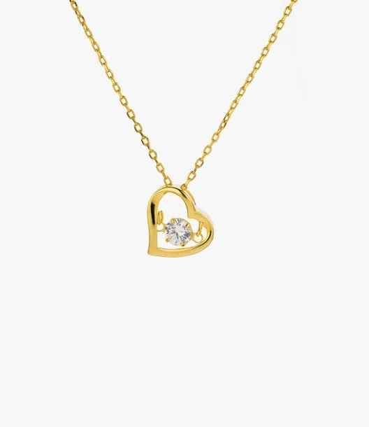 Gold-Plated Heart Beat Necklace
