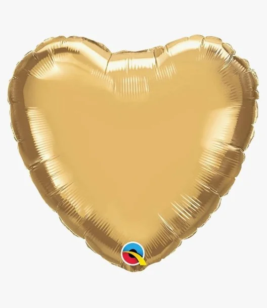 Heart foil balloon Gold