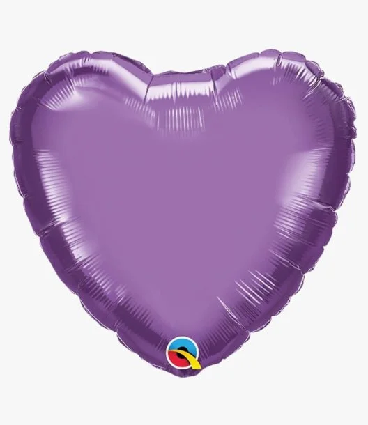 Heart Foil Balloon Purple