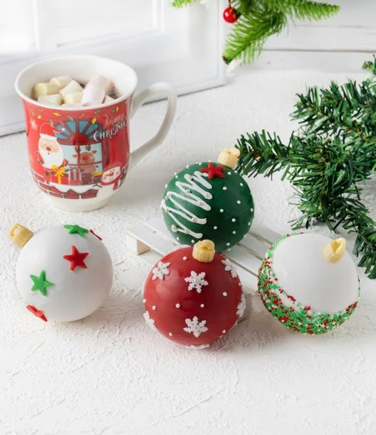 Hot Chocolate Bombs Christmas Ornaments by Cake Social