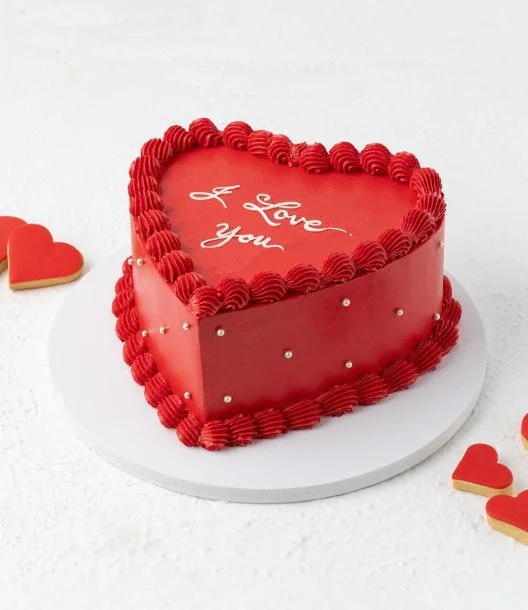 I Love You Red Heart Cake 500g by Cake Social