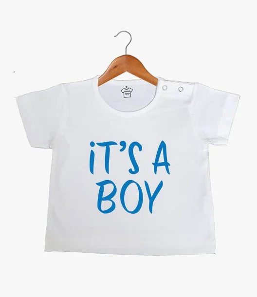 It's a Boy' Baby T-shirt By Fay Lawson