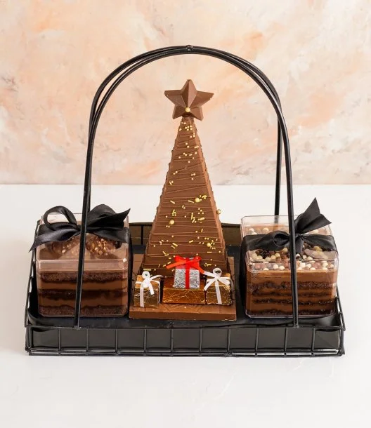 Jar Cakes & Chocolate Tree Hamper by NJD