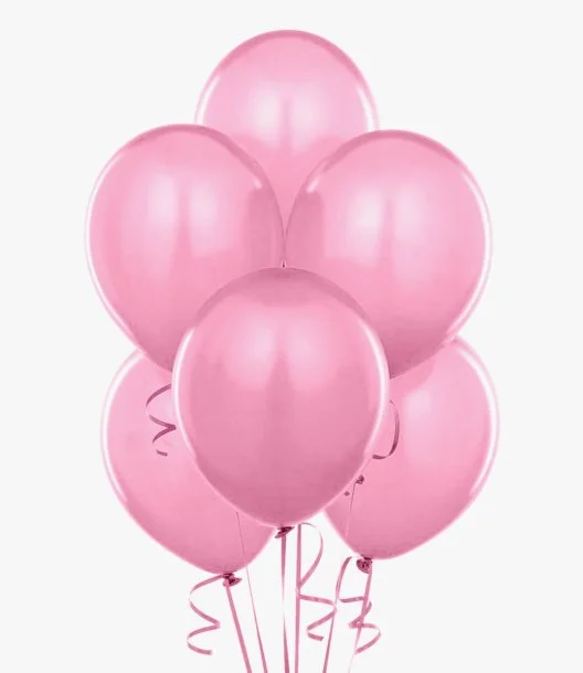 Light Pink Helium Latex Balloons (6)