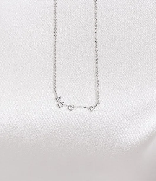 Aries Star Sign Necklace - Silver By Lily & Rose