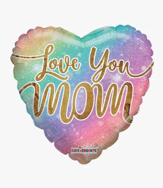 Love You Mom Rainbow Balloon