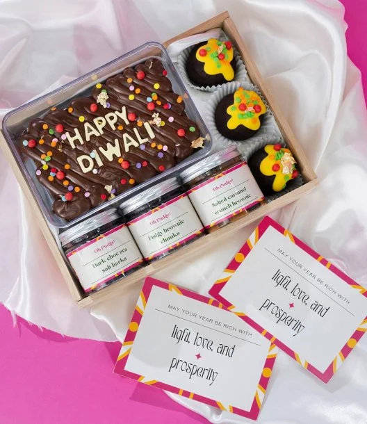 Luxe Diwali Brownie Hamper by Oh Fudge! 