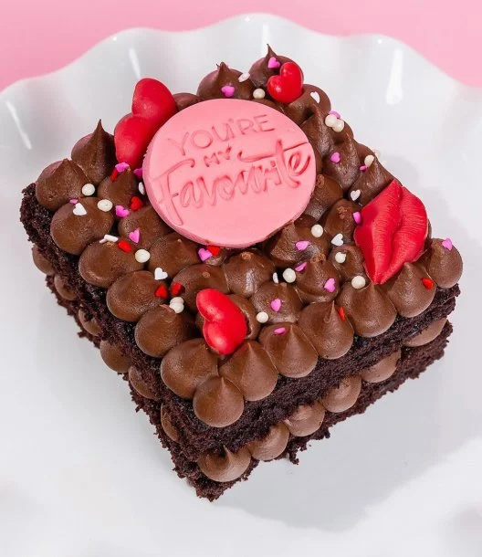 Mini Galentine's Chocolate Fudge Cake  by Oh Fudge