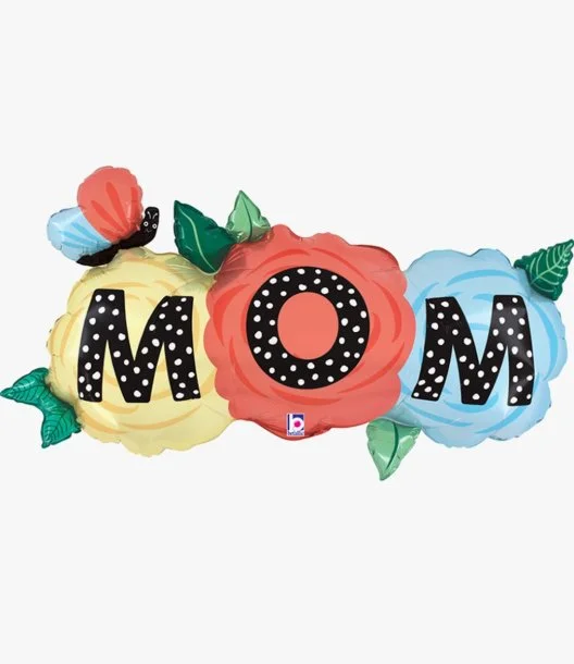 Mom Butterfly Flowers Balloon