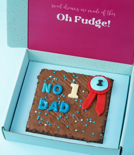 No 1 Dad Brownie Slab by Oh Fudge