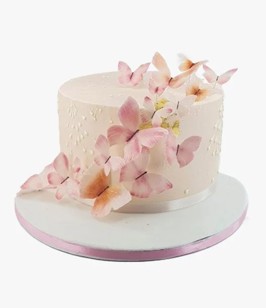Peach Butterfly Cake by Cake Social