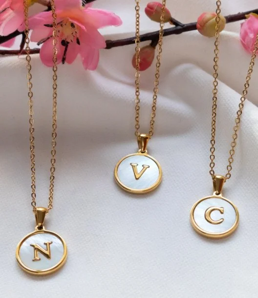 Personalised Initial Natural Shell Necklace 