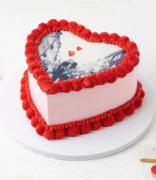طباعة الصور على كعكة عيد الحب 1 كجم من كيك سوشيال