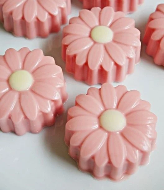 Pink Flower Chocolate Covered Cakes