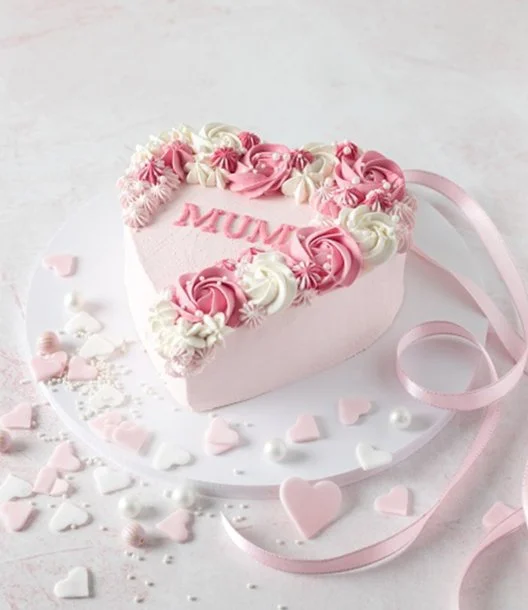 Pink Heart Mother’s Day Cake By Cake Social