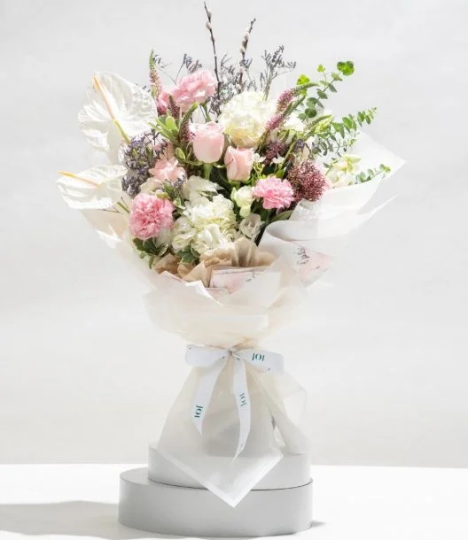 Pink Petal Symphony Hand Bouquet