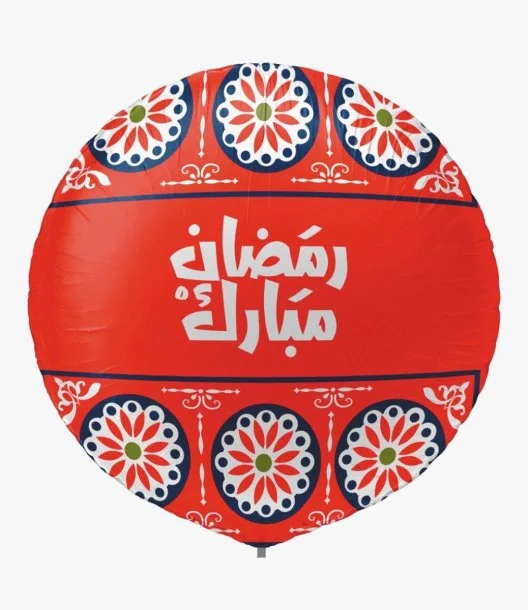 بالون رمضان مبارك لون أحمر