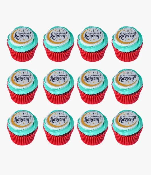 Ramadan Red Velvet Cupcakes Pack of 12 by Bloomsbury's