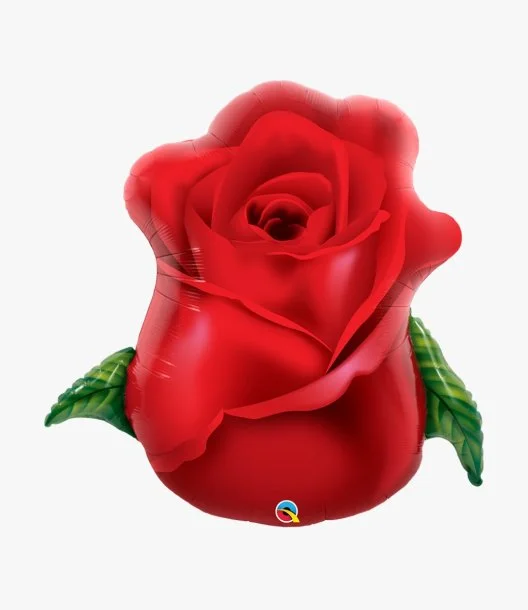 Red Rose Flower Foil Balloon