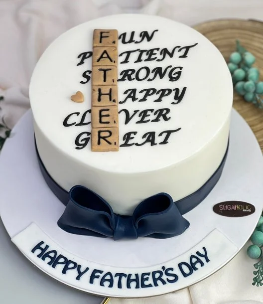 Scrabble Father's Day Cake by Sugaholic