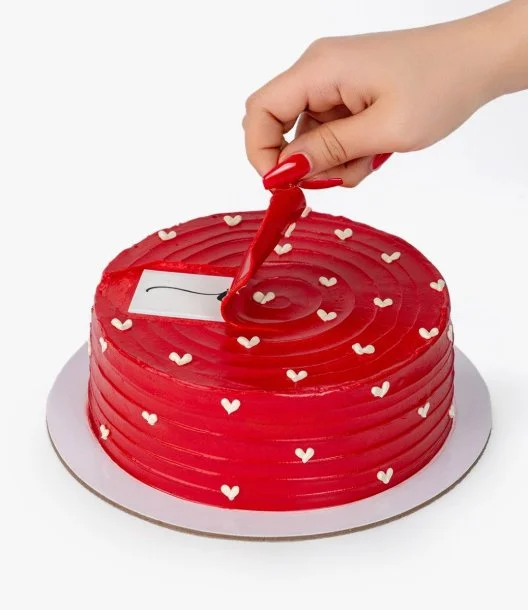 Secret Love Message Red Cute Cake 500g by Cake Social