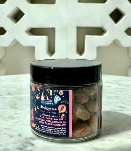Secret Spice Garden Collection:62% Dark Chocolate Coated Almonds by Mirzam