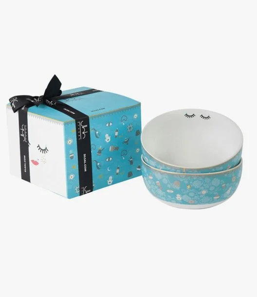 Set of 2 Arabian Nights Cereal Bowls by Silsal