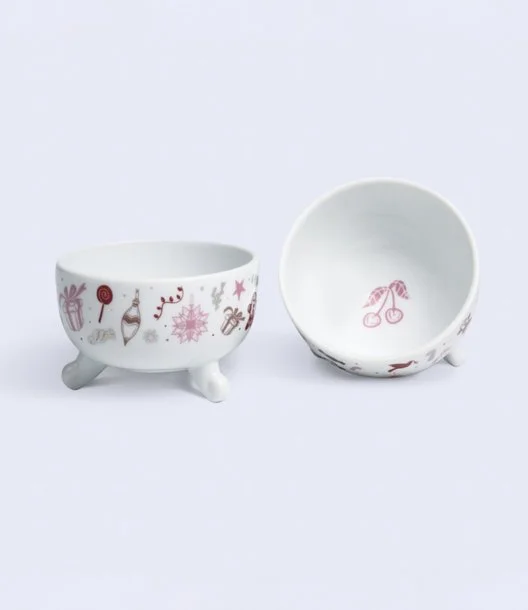 Set of 2 Farah Footed Bowls by Silsal