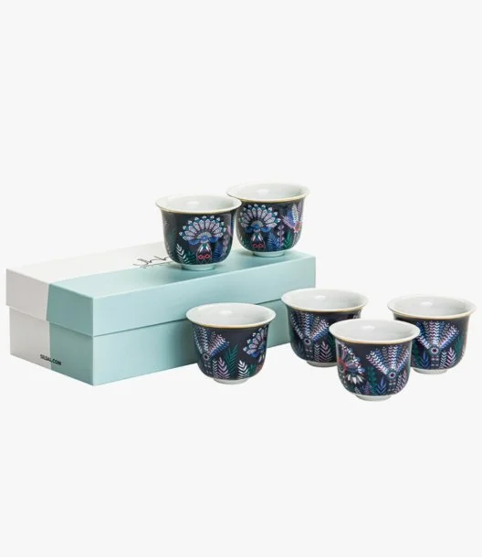 Set of 6 Tala Arabic Coffee Cups By Silsal