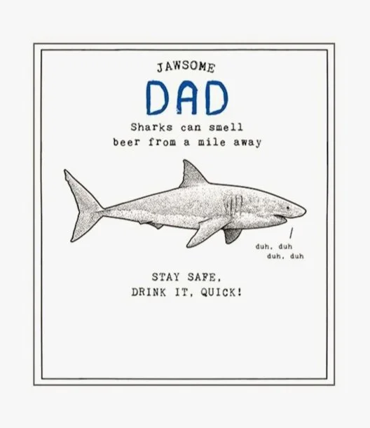 Shark Jawsome Dad Greeting Card