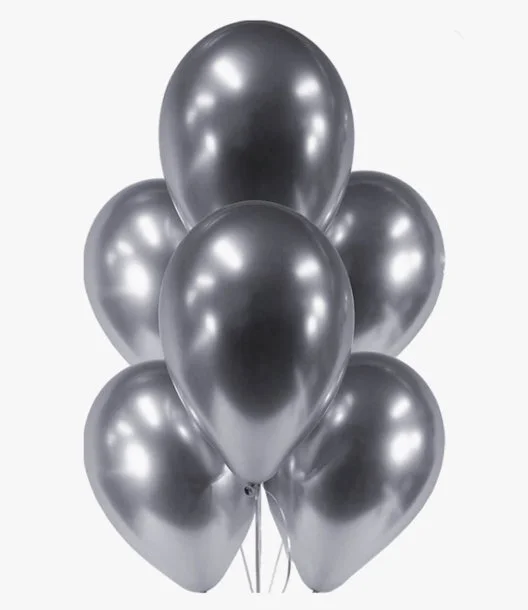 Silver Chrome Latex Balloons