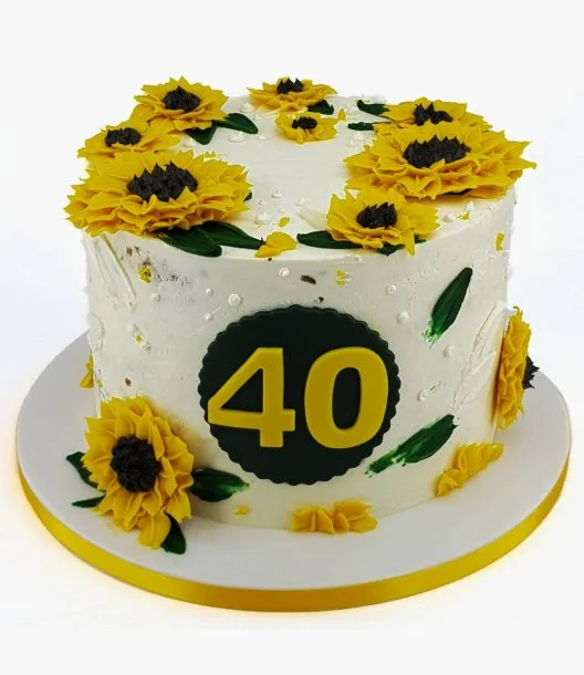 Sunflower Buttercream Cake by Cake Social