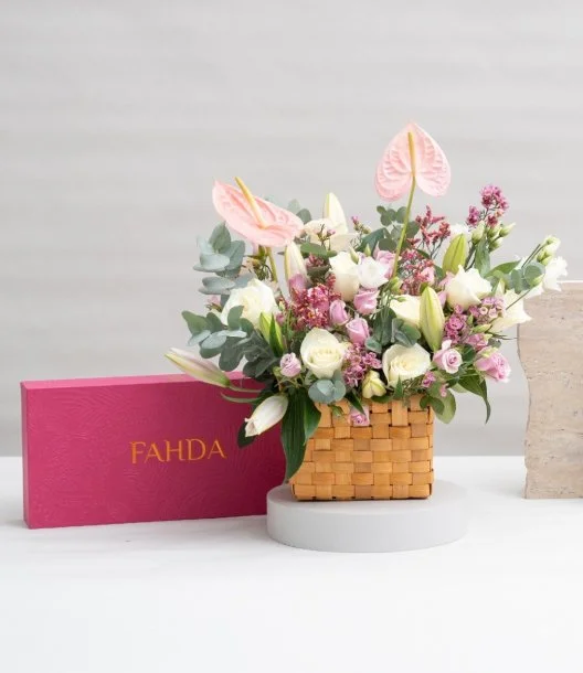 The Garden Flower Basket and Crispy Chocolate By Fahda