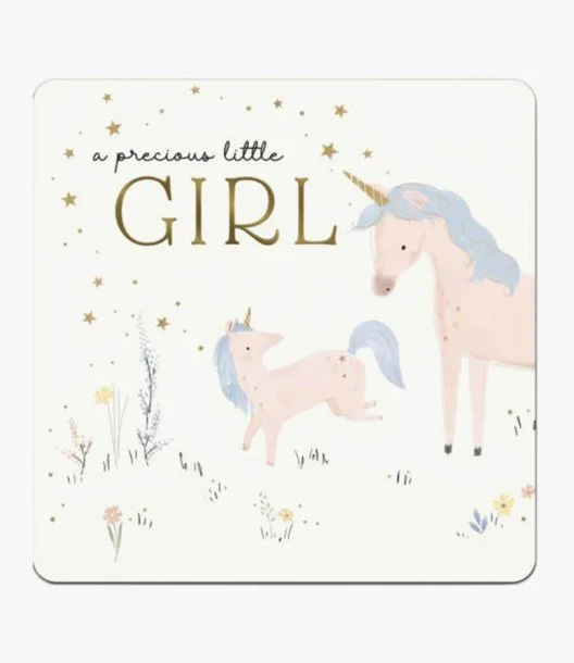 Unicorns Precious Little Girl Greeting Card by Pitter Patter