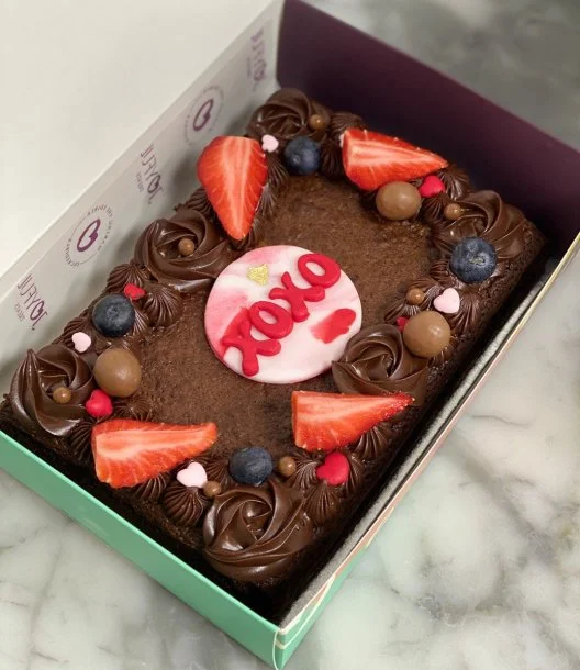 Valentine's Special Brownie Slab by Joyful Treats