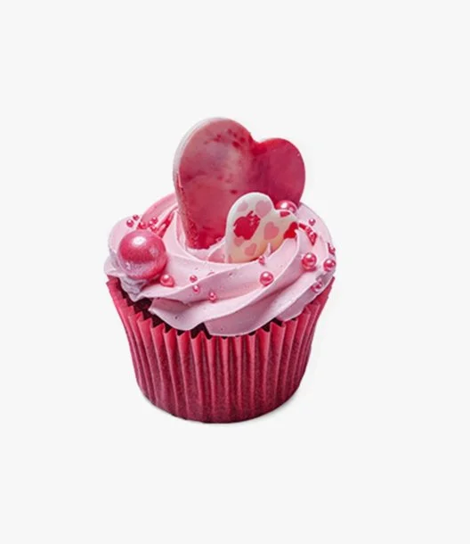 Valentine's Vanilla Bliss Cupcakes by 2pcs by Bloomsbury's