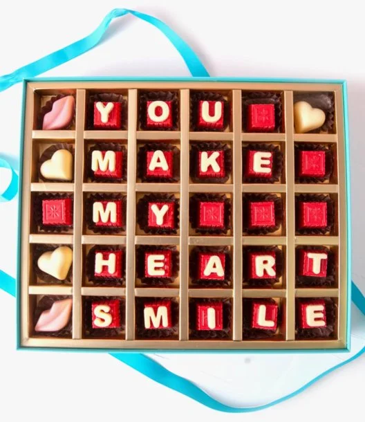 صندوق شوكولاته أنت تجعل قلبي يبتسم من إن جيه دي