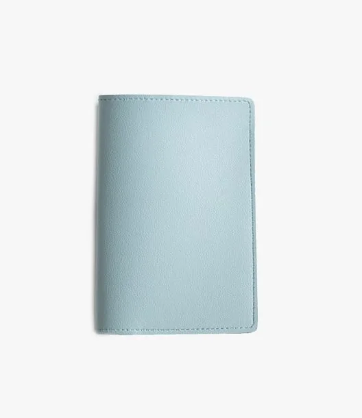 Vegan Leather Passport Cover - Sky Blue by Royal Page Co