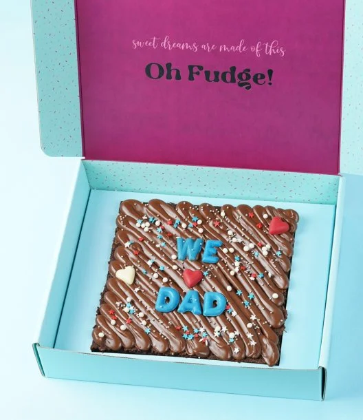 We <3 Dad Brownie Slab by Oh Fudge