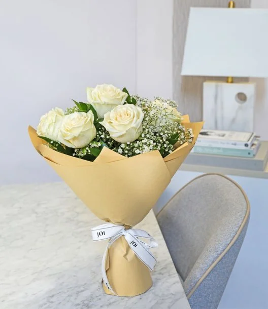 The White Fantasy Roses Arrangement