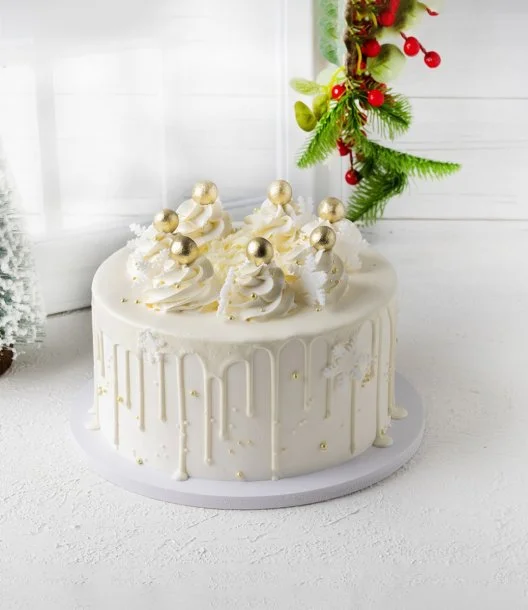 White Christmas Cake 1.5 kg by Cake Social