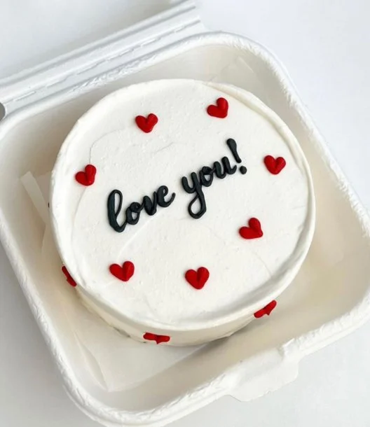 White Love You Cake by Cake Flake
