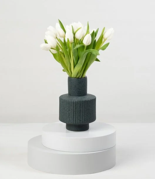 White Tulip Flower Arrangement