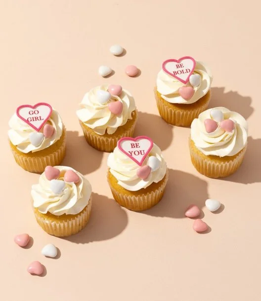 Women's Day Hearts Cupcakes 12pcs by Cake Social