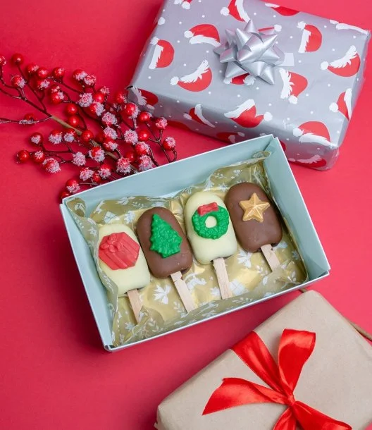 Xmas Pop-A-Brownie Pack of 4pcs by Oh Fudge
