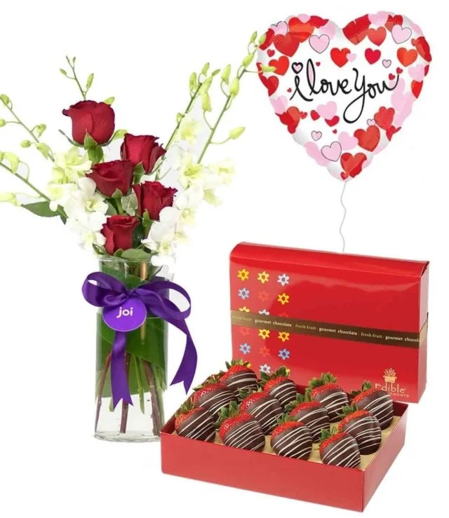 Rich love Roses & Strawberry chocolate Bundle