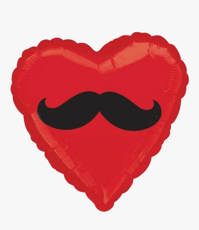 Mustache Heart Balloon 