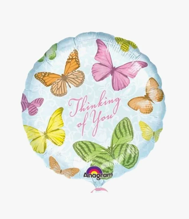 Thinking of You Butterflies Balloon 